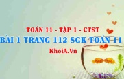 Bài 2 trang 112 SGK Toán 11 Tập 1 Chân trời sáng tạo